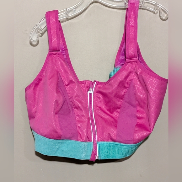 SHEFIT Other - SHEFIT Pink and Teal Zip-Front High-Support Sports Bra